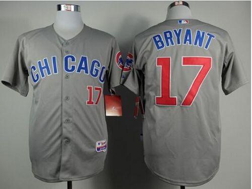 Custom Fan-Made Kris Bryant Chicago Cubs #17 Grey Baseball Jersey