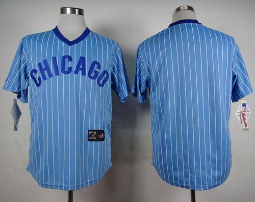 Custom Fan-Made Cooperstown Blue Throwback Chicago Cubs Baseball Jersey Chicago Cubs Blue Throwback Baseball Jersey