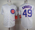 Custom Fan-Made Jake Arrieta Chicago Cubs #49 White Baseball Jersey