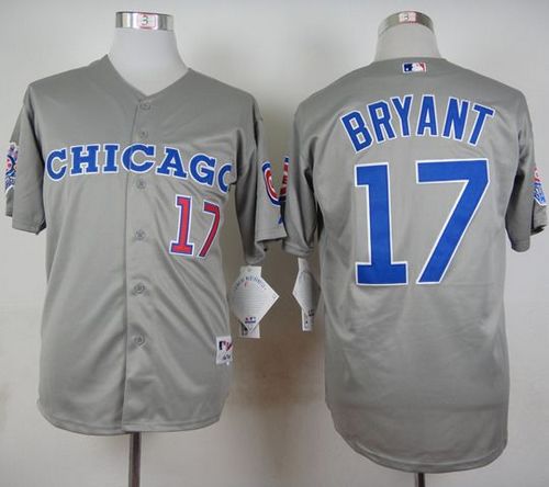 Custom Fan-Made Kris Bryant Chicago Cubs #17 Grey 1990 Throwback Turn Back Clock Edition Baseball Jersey