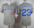 Custom Fan-Made Ryne Sandberg Chicago Cubs #23 Grey 1990 Throwback Turn Back Clock Edition Baseball Jersey