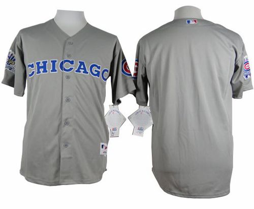 Custom Fan-Made Grey 1990 Chicago Cubs Baseball Jersey Chicago Cubs Grey 1990 Throwback Turn Back Clock Edition Baseball Jersey