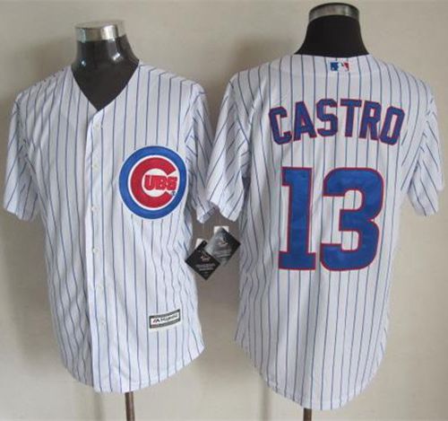 Custom Fan-Made Starlin Castro Chicago Cubs #13 White Baseball Jersey