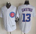 Custom Fan-Made Starlin Castro Chicago Cubs #13 White Baseball Jersey