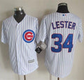 Custom Fan-Made Jon Lester Chicago Cubs #34 White Baseball Jersey