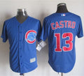 Custom Fan-Made Starlin Castro Chicago Cubs #13 Blue Baseball Jersey