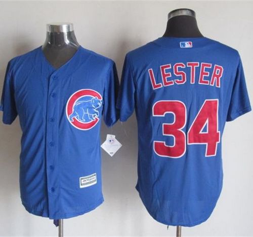 Custom Fan-Made Jon Lester Chicago Cubs #34 Blue Baseball Jersey