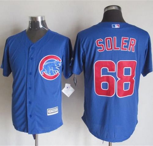 Custom Fan-Made Jorge Soler Chicago Cubs #68 Blue Baseball Jersey