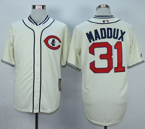 Custom Fan-Made Greg Maddux Chicago Cubs #31 1929 Throwback Turn Back Clock Edition Baseball Jersey