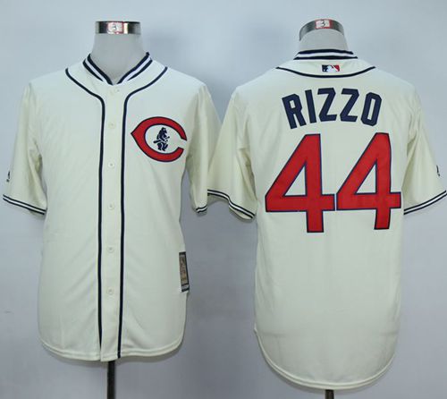 Custom Fan-Made Anthony Rizzo Chicago Cubs #44 1929 Throwback Turn Back Clock Edition Baseball Jersey