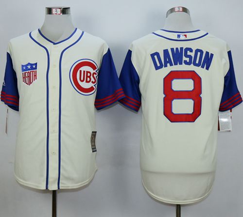 Custom Fan-Made Andre Dawson Chicago Cubs #8 1942 Throwback Turn Back Clock Edition Baseball Jersey
