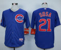 Custom Fan-Made Sammy Sosa Chicago Cubs #21 Blue Baseball Jersey