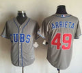 Custom Fan-Made Jake Arrieta Chicago Cubs #49 Grey Baseball Jersey