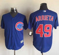 Custom Fan-Made Jake Arrieta Chicago Cubs #49 Blue Baseball Jersey