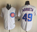 Custom Fan-Made Jake Arrieta Chicago Cubs #49 White Baseball Jersey