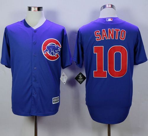 Custom Fan-Made Ron Santo Chicago Cubs #10 Blue Baseball Jersey