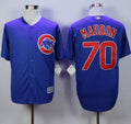 Custom Fan-Made Joe Maddon Chicago Cubs #70 Blue Baseball Jersey