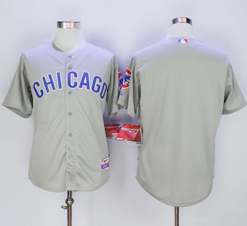 Custom Fan-Made Grey Chicago Cubs Baseball Jersey Chicago Cubs Grey Baseball Jersey