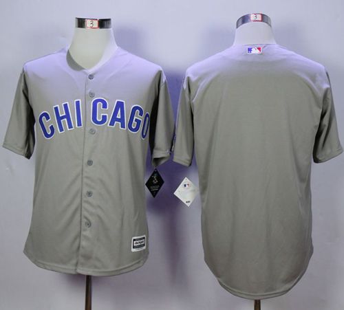 Custom Fan-Made Grey Chicago Cubs Baseball Jersey Chicago Cubs Grey Baseball Jersey