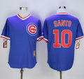 Custom Fan-Made Ron Santo Cooperstown Chicago Cubs #10 Blue Baseball Jersey