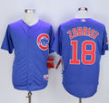 Custom Fan-Made Ben Zobrist Chicago Cubs #18 Blue Baseball Jersey