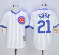 Custom Fan-Made Sammy Sosa Cooperstown Chicago Cubs #21 White Baseball Jersey