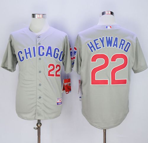 Custom Fan-Made Jason Heyward Chicago Cubs #22 Grey Baseball Jersey