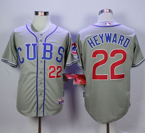 Custom Fan-Made Jason Heyward Chicago Cubs #22 Grey Baseball Jersey