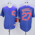 Custom Fan-Made Addison Russell Chicago Cubs #27 Blue Baseball Jersey