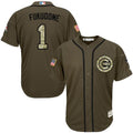 Custom Fan-Made Kosuke Fukudome Chicago Cubs #1 Green Service Edition Baseball Jersey