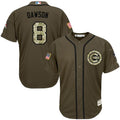 Custom Fan-Made Andre Dawson Chicago Cubs #8 Green Service Edition Baseball Jersey