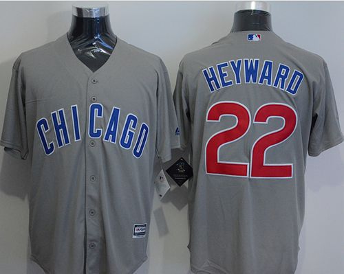 Custom Fan-Made Jason Heyward Chicago Cubs #22 Grey Baseball Jersey