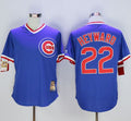 Custom Fan-Made Jason Heyward Cooperstown Chicago Cubs #22 Blue Baseball Jersey
