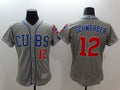 Custom Fan-Made Kyle Schwarber Chicago Cubs #12 Grey Baseball Jersey
