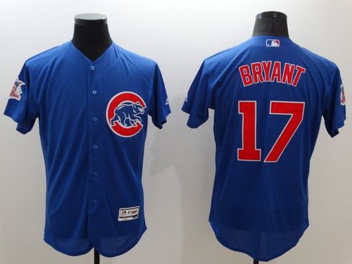 Custom Fan-Made Kris Bryant Chicago Cubs #17 Blue Baseball Jersey