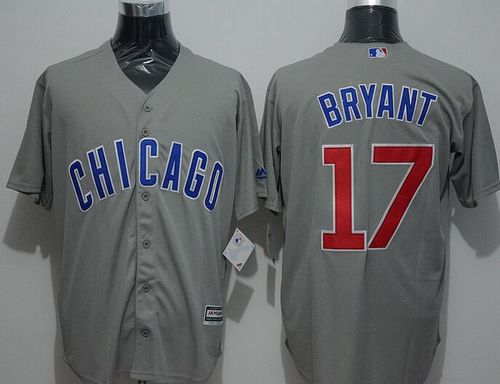 Custom Fan-Made Kris Bryant Chicago Cubs #17 Grey Baseball Jersey
