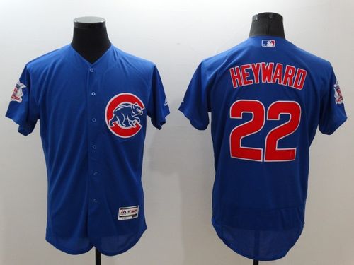 Custom Fan-Made Jason Heyward Chicago Cubs #22 Blue Baseball Jersey