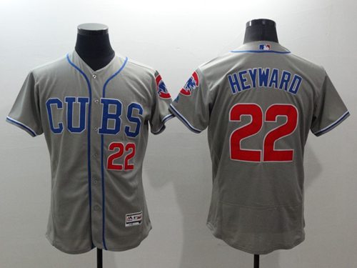Custom Fan-Made Jason Heyward Chicago Cubs #22 Grey Baseball Jersey