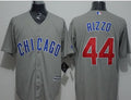 Custom Fan-Made Anthony Rizzo Chicago Cubs #44 Grey Baseball Jersey
