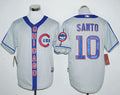 Custom Fan-Made Ron Santo Cooperstown Chicago Cubs #10 Grey Baseball Jersey
