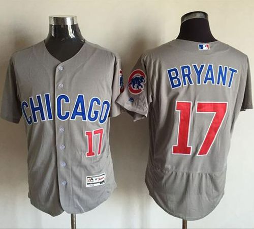 Custom Fan-Made Kris Bryant Chicago Cubs #17 Grey Baseball Jersey