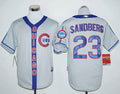 Custom Fan-Made Ryne Sandberg Cooperstown Chicago Cubs #23 Grey Baseball Jersey