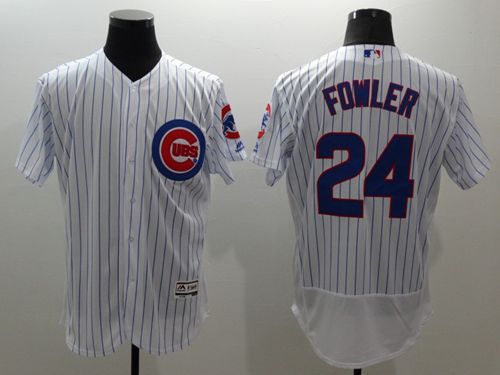 Custom Fan-Made Dexter Fowler Chicago Cubs #24 White Baseball Jersey