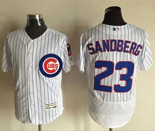 Custom Fan-Made Ryne Sandberg Chicago Cubs #23 White Baseball Jersey
