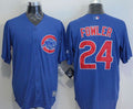 Custom Fan-Made Dexter Fowler Chicago Cubs #24 Blue Baseball Jersey