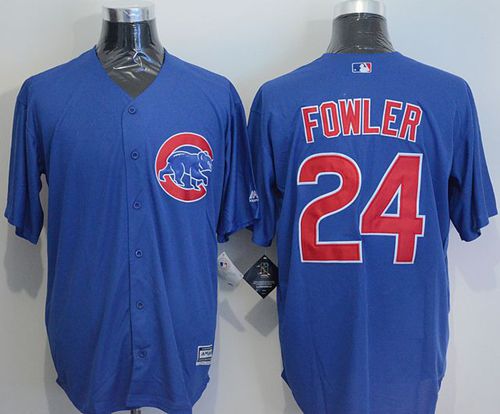 Custom Fan-Made Dexter Fowler Chicago Cubs #24 Blue Baseball Jersey