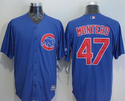 Custom Fan-Made Miguel Montero Chicago Cubs #47 Blue Baseball Jersey