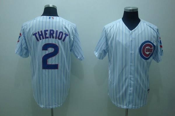 Custom Fan-Made Ryan Theriot Chicago Cubs #2 White Baseball Jersey