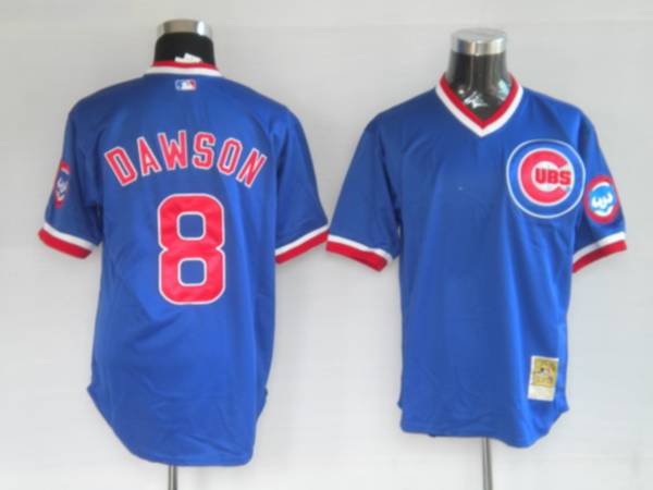 Custom Fan-Made Andre Dawson Chicago Cubs #8 Blue Throwback Baseball Jersey