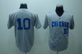 Custom Fan-Made Ron Santo Chicago Cubs #10 Grey Throwback Baseball Jersey